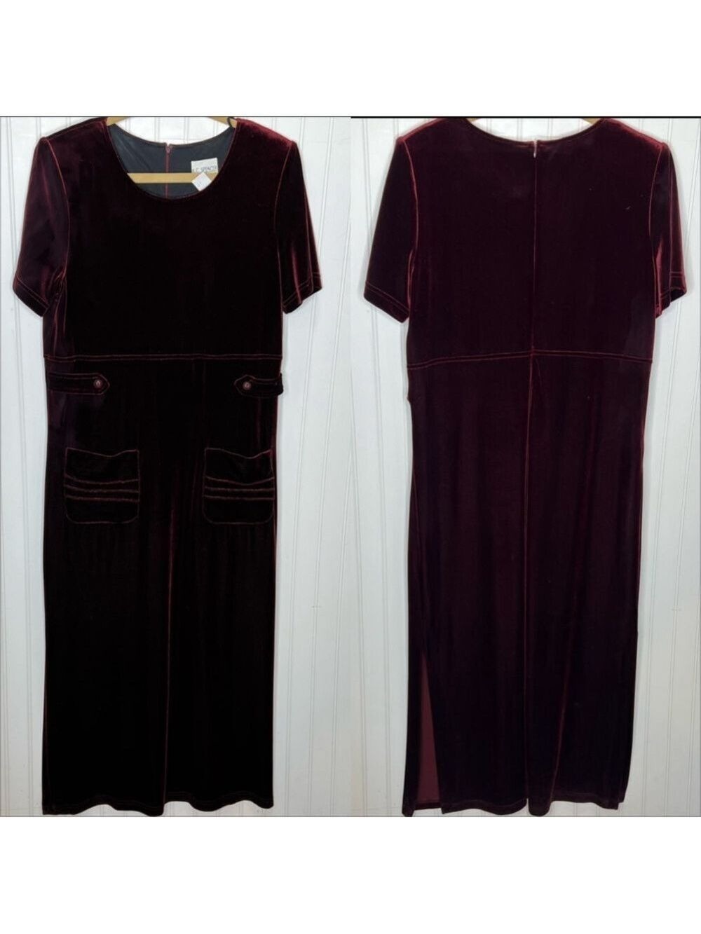 Red Velvet Maxi Dress Size 10